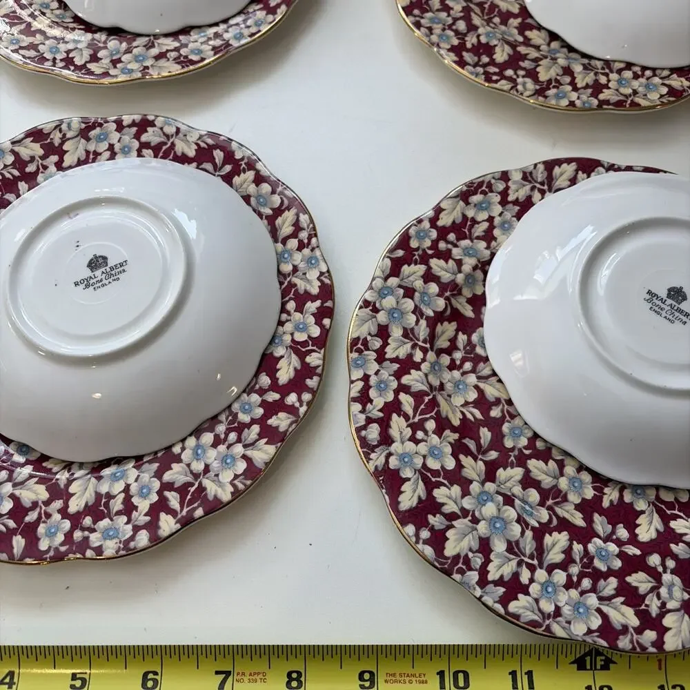 Vintage RARE Royal Albert Chintz Royal Brocade Coffee/Tea Dessert Set 20 Pieces